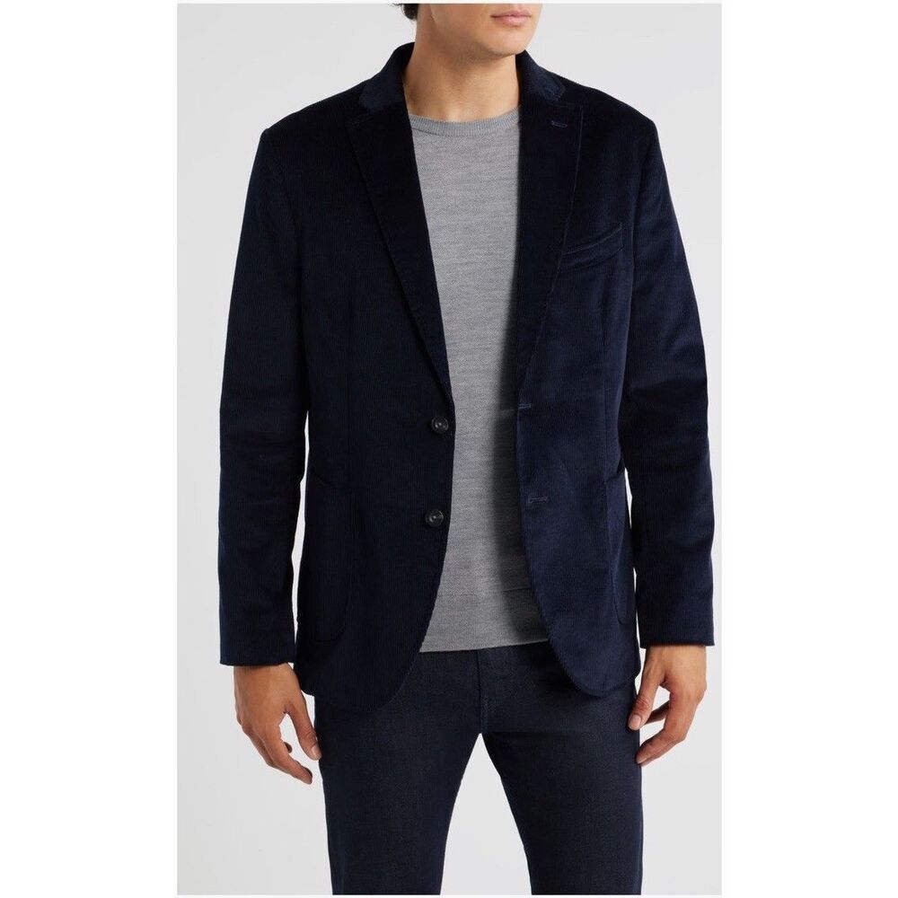 Gruner 1949 Alfi Stretch Corduroy Navy Blue Sports Coat  Size 42R New